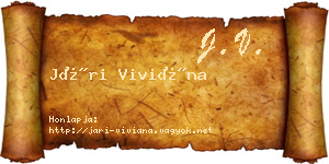 Jári Viviána névjegykártya